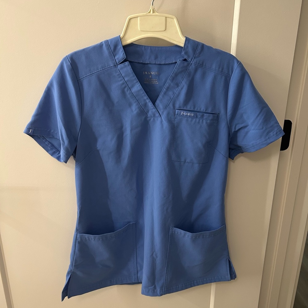 Jaanuu Ceil Blue Scrub Top